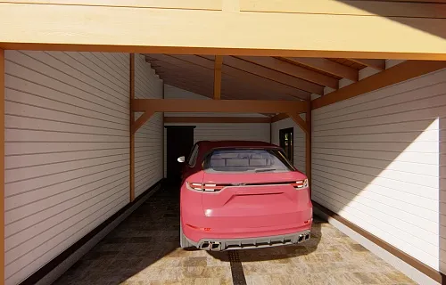 Навес гаражом и хозблоком МАКСИ 5 — Фото 3