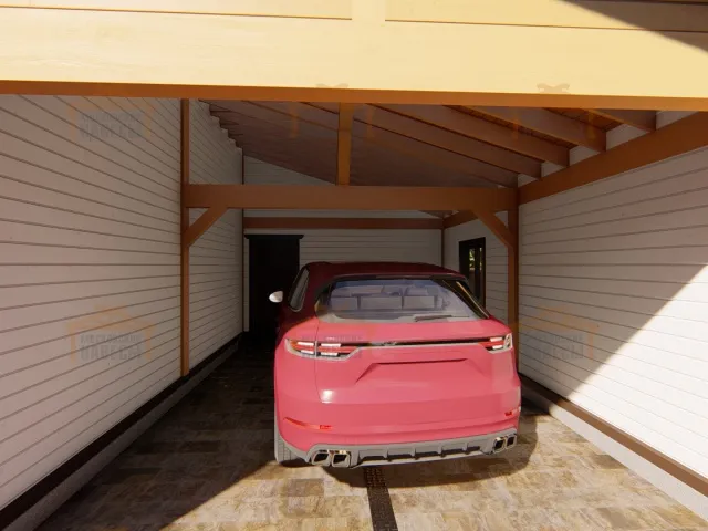 Навес гаражом и хозблоком МАКСИ 5 — Фото 3