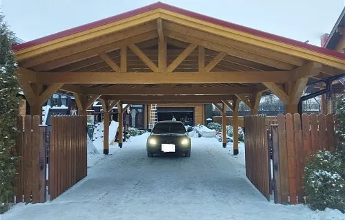 Навес для двух машин ЛИДЕР — Фото 4