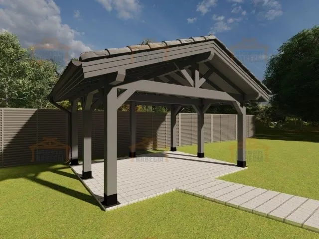 НАВЕС-БЕСЕДКА МАЛИНОВКА — Фото 5