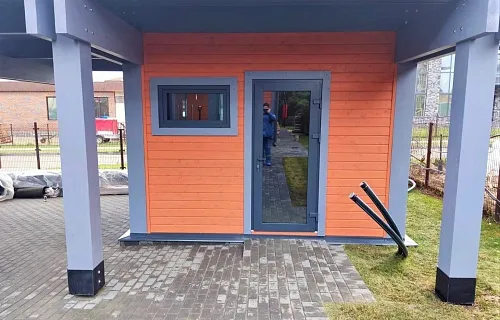 Навес для автомобилей с хозблоком ФАХВЕРК — Фото 3