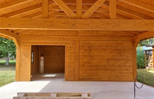 Навес для двух машин с хозблоком РИВЬЕРА 3.0 — Фото 4