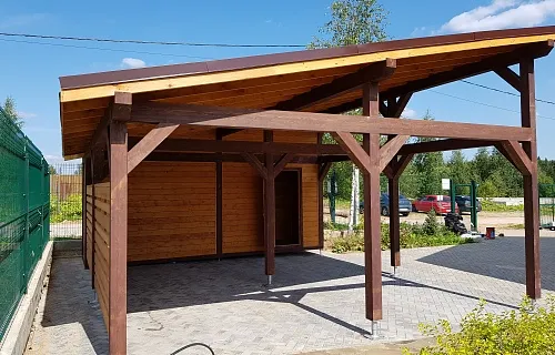 Односкатный навес для техники ДИПЛОМАТ — Фото 2