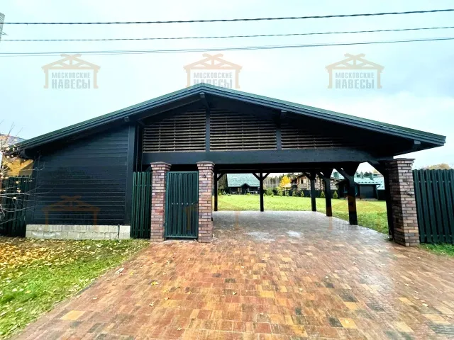 Навес для двух машин с хозблоком ВИКИНГ 2.0 — Фото 8