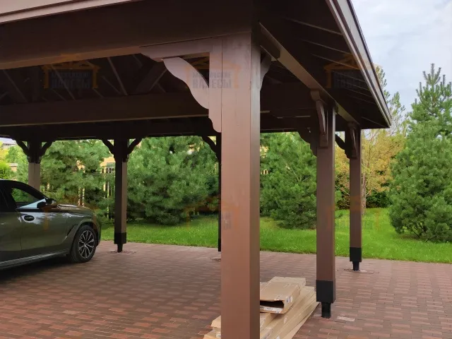 Навес для 3ех машин ВЕСТА — Фото 3