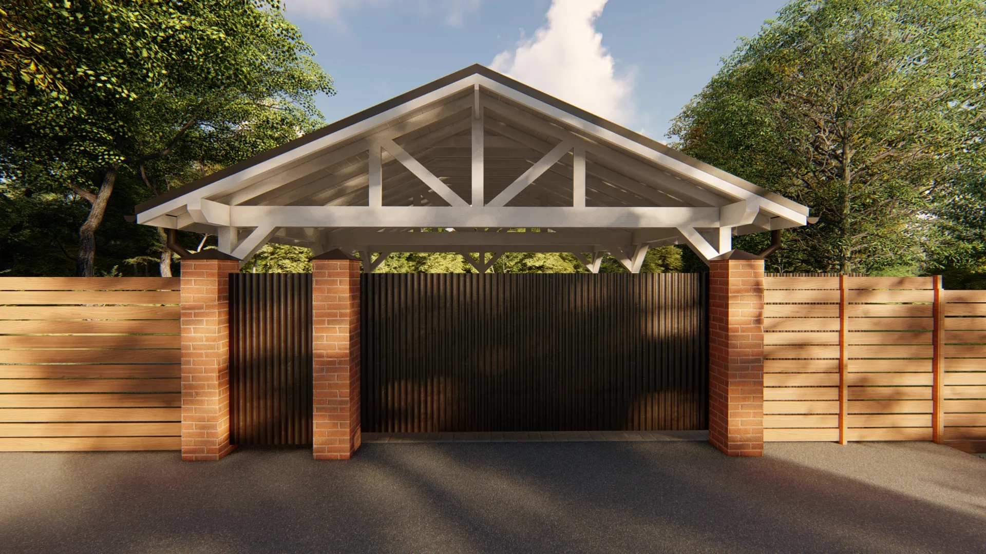 Навес для двух машин КАНТРИ — Фото 15