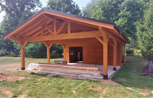 Навес для двух машин с хозблоком РИВЬЕРА 3.0 — Фото 3