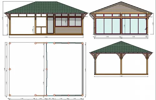 Застекленная беседка ГРАФСКАЯ ПРИСТАНЬ XL — Фото 10