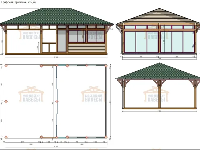 Застекленная беседка ГРАФСКАЯ ПРИСТАНЬ XL — Фото 10