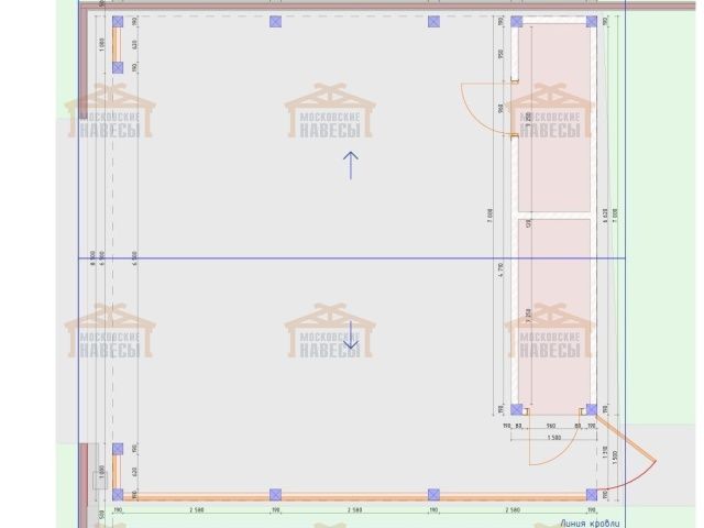 Навес для трех авто с хозблоком СОНАТА — Фото 9