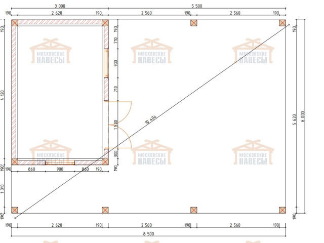 Навес с хозблоком ГАМАЮН — Фото 5