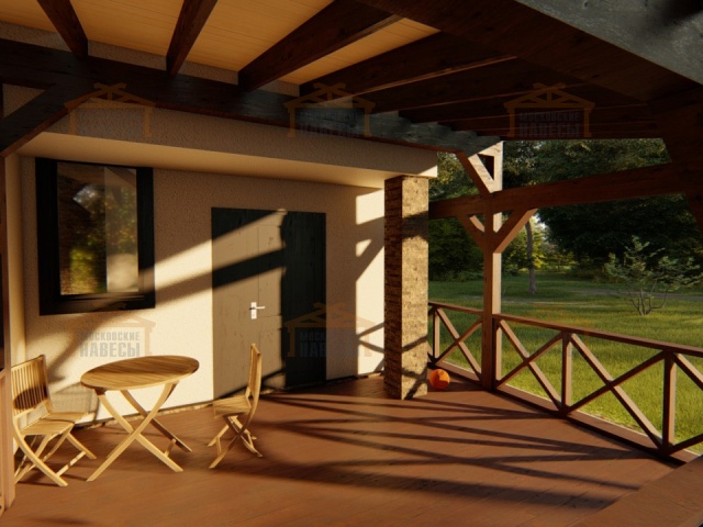 ВЕРАНДА К ДОМУ ЯНТАРНАЯ — Фото 8