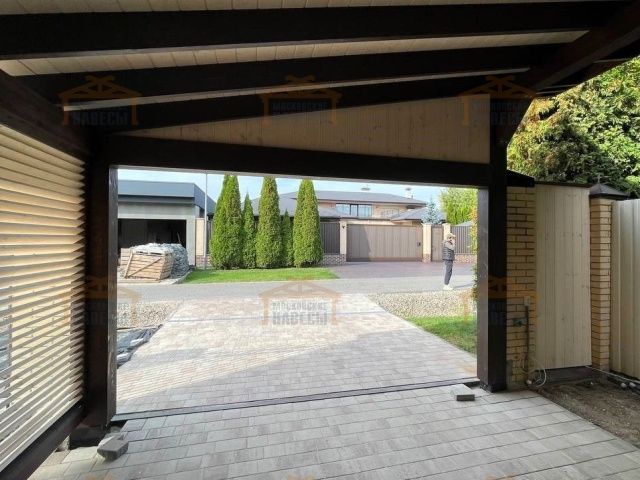 Деревянный навес для авто с ограждениями МОНТЕ-КАРЛО — Фото 4