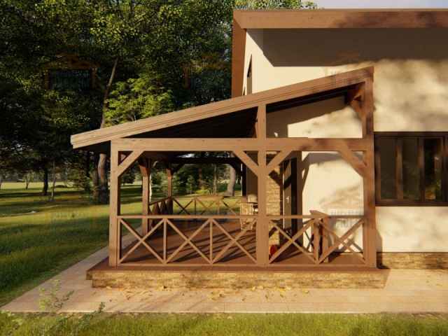 ВЕРАНДА К ДОМУ ЯНТАРНАЯ — Фото 7