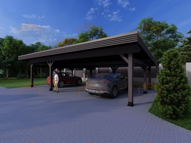 Навес для двух машин РОНДО 2.0 — Фото 1