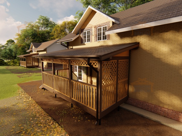 ВЕРАНДА ИЗ ДЕРЕВА ВЕКТОР — Фото 6