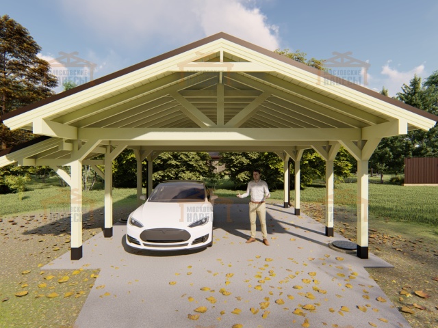 Навес для двух машин АСТОР — Фото 5