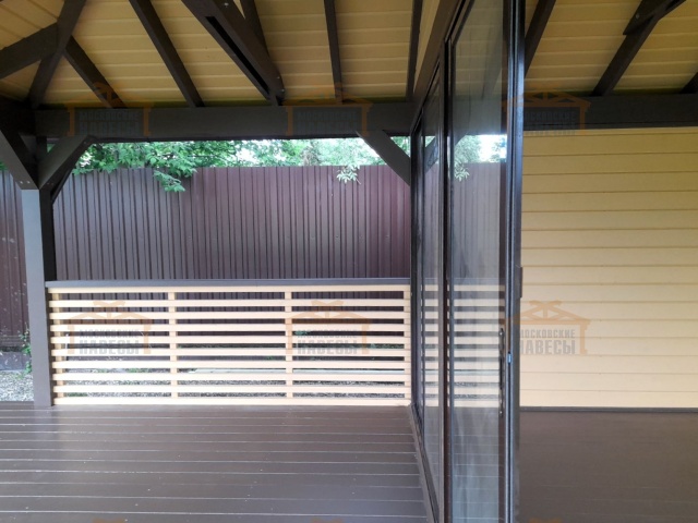 Застекленная беседка с хозблоком САКСОНИЯ — Фото 7