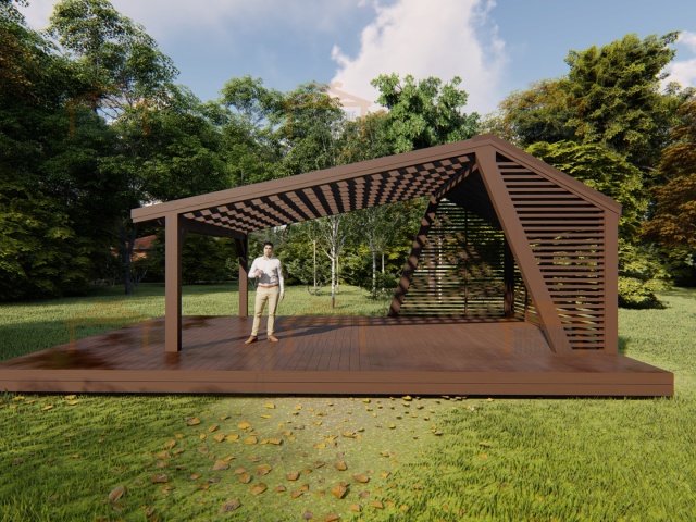 НАВЕС-БЕСЕДКА МОДЕРН — Фото 5