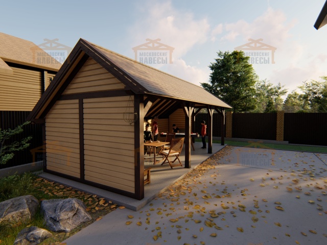 НАВЕС-БЕСЕДКА КАРПАТЫ — Фото 4