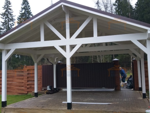 Навес для двух машин КАНТРИ — Фото 11