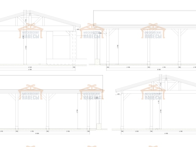 Навес для двух машин АЛЬПИЙСКИЙ — Фото 9