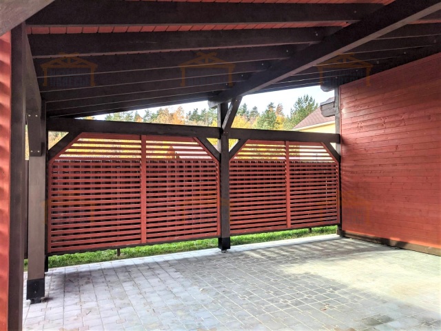 Навес для двух машин с хозблоком КОНАКОВО — Фото 3