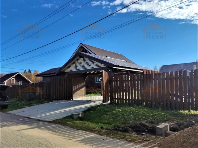 Навес для двух автомобилей с хозблоком КАЛИФОРНИЯ — Фото 3