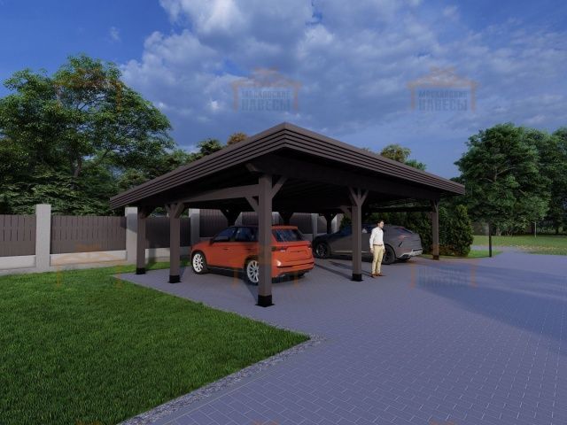 Навес для двух машин РОНДО 2.0 — Фото 2