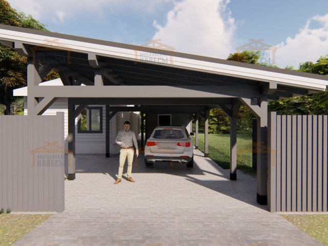 Навес с хозблоком СЕНАТОР — Фото 6