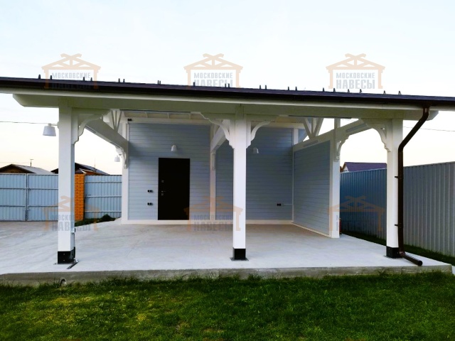 Навес для двух автомобилей с хозблоком БАВАРИЯ MAXI 2.0 — Фото 3