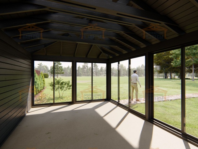 Застекленная беседка ЧАЙКА 2.0 — Фото 9