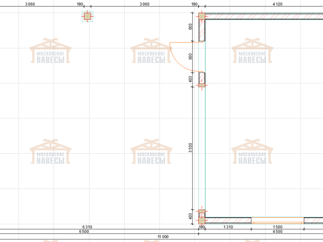 Навес для двух машин с хозблоком ОРЕГОН — Фото 8