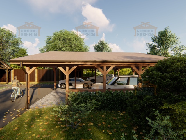 Навес для восьми машин ФЕНИКС — Фото 3