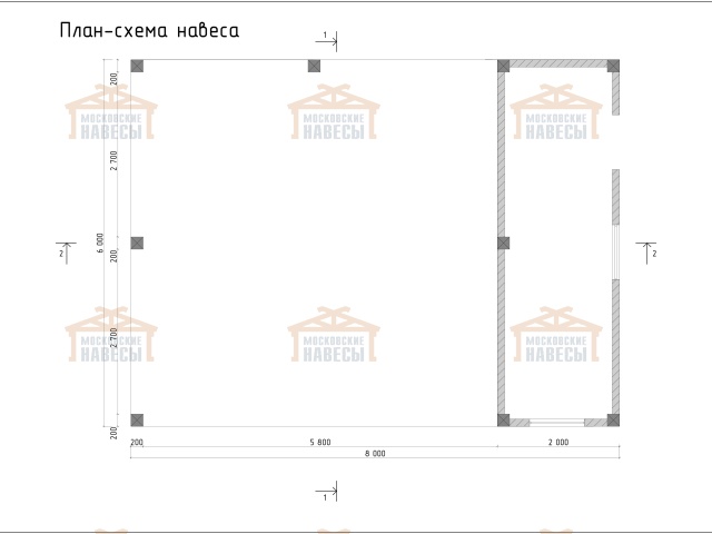 Деревянный навес для машин с хозблоком ЛИНКОЛЬН — Фото 10