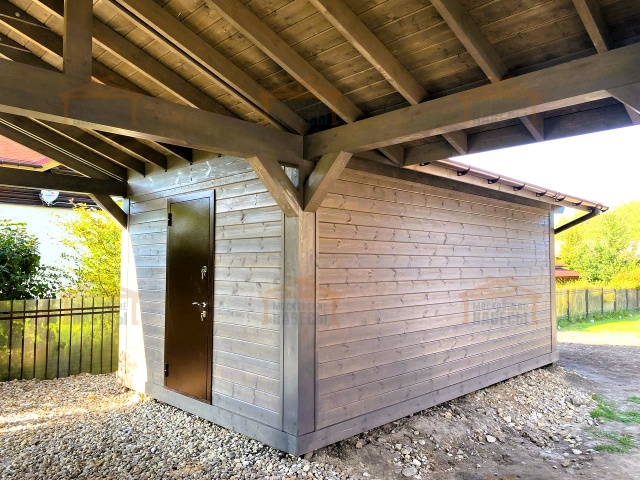 Навес для двух автомобилей с хозблоком КАЛИФОРНИЯ — Фото 6