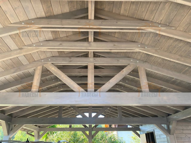 Навес для двух автомобилей с хозблоком КАЛИФОРНИЯ — Фото 5