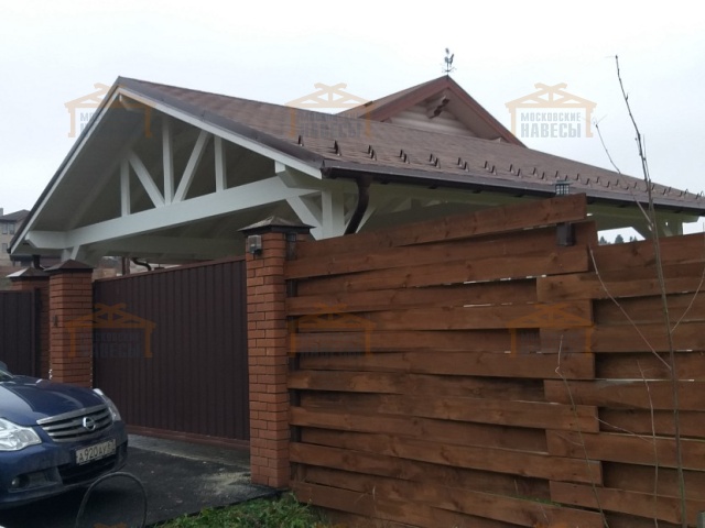 Навес для двух машин КАНТРИ — Фото 13