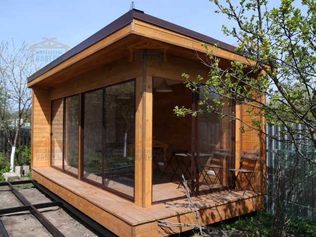 Застекленная беседка САДОВЫЙ ОФИС — Фото 7