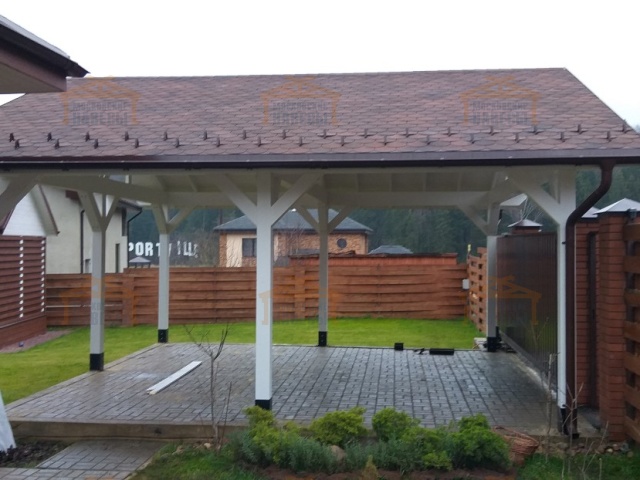 Навес для двух машин КАНТРИ — Фото 12