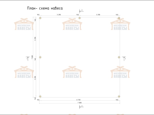 Деревянный навес для двух авто СМАРТВИЛЛЬ — Фото 10