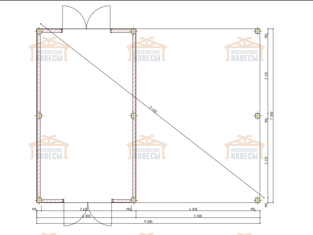 Навес с гаражом ИНДИАНА — Фото 5