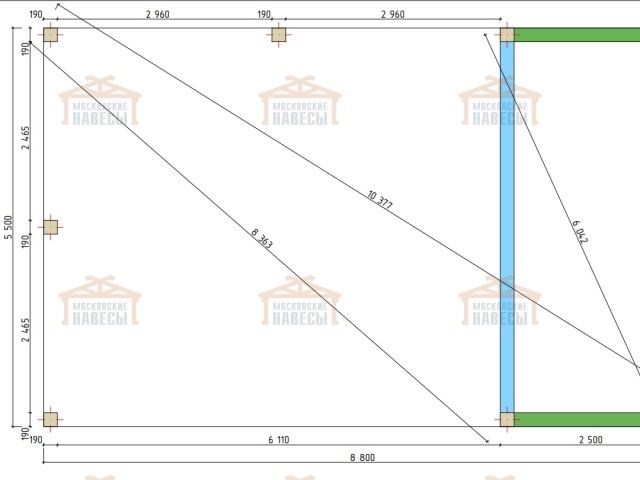 Навес для двух автомобилей с хозблоком КАРЕЛИЯ — Фото 12