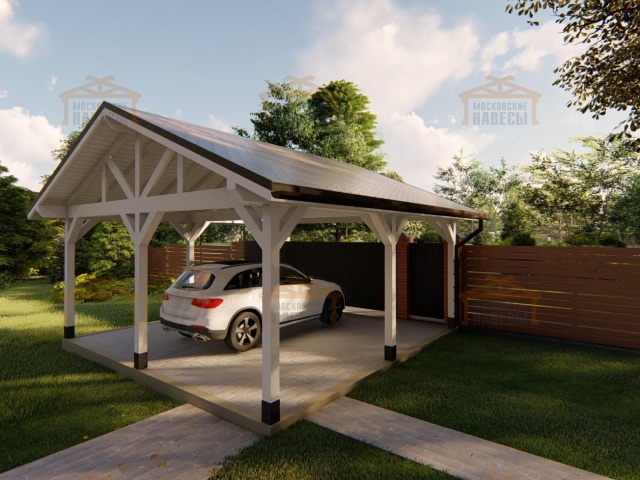 Навес для двух машин КАНТРИ — Фото 14