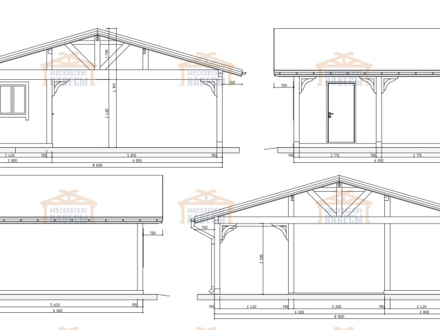 Навес для двух автомобилей с хозблоком БАВАРИЯ MAXI 2.0 — Фото 12