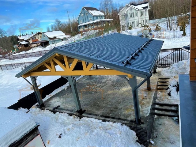 Навес для двух машин НАПОЛЕОН — Фото 6