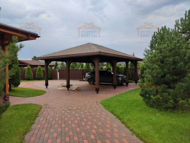 Навес для 3ех машин ВЕСТА — Фото 5