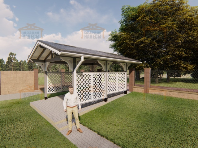 Навес для одного автомобиля ГАЙД-ПАРК — Фото 5