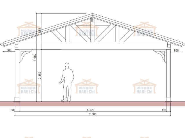 Навес для двух машин НАПОЛЕОН — Фото 15