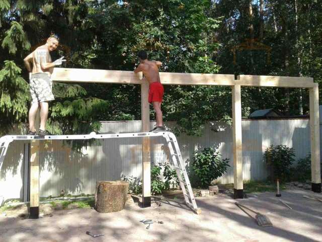 Навес для двух машин МАЛАХОВКА — Фото 5